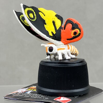 Vintage Yutaka Godzilla Mothra Bottle Cap Kaiju Figure Japan Import-image