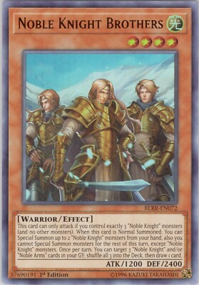Noble Knight Brothers NM BLRR 1st Battles of Legend: Relentless Revenge Yugioh-image