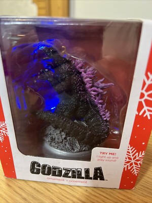 Godzilla American Greetings Ornament 2016 Christmas Heirloom RARE LIGHTED SOUND-image