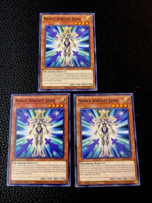 Noble Knight Joan (x3) LED8-EN030 (New) Yugioh 1st Edition-image