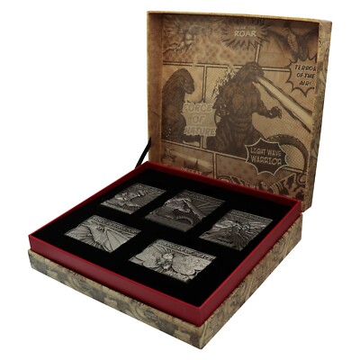Godzilla 5 Piece Limited Edition Collector's Box Set of Monsters Metal Ingots-image