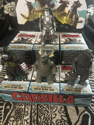 FULL SET OF 4 Godzilla 1974 Monster Island Blind Box Figures Super7 3.75