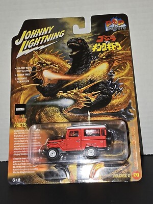 Johnny Lightning Pop Cult. Godzilla Vs Gidora 1980 Toyota Land Cruiser Diecast🔥-image