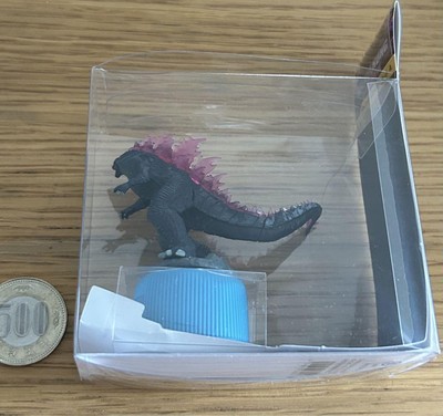 Godzilla Figure 5cm with Spiky Back in Clear Case Black & Red Used-image