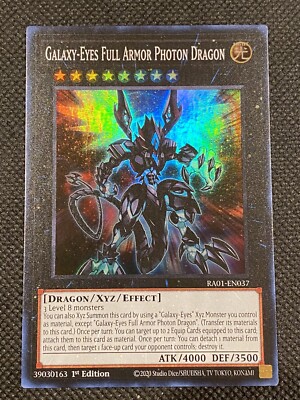 YuGiOh! - Galaxy-Eyes Full Armor Photon Dragon RA01-EN037 Super Rare 1st Ed NM-image