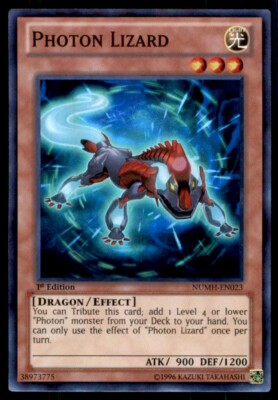 Yu-Gi-Oh! 1st Edition Photon Lizard #NUMH-EN023 Light Play-image