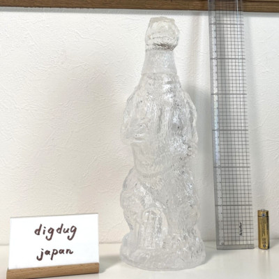 1980s Godzilla Decanter Vintage Clear Glass Limited Bottle H11..4