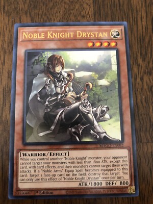 Yu-Gi-Oh! TCG Noble Knight Drystan - MAGO-EN082 - Rare - 1st Edition Near Mint-image