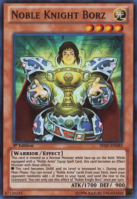 1 x Noble Knight Borz - SHSP-EN085 - Super Rare - Unlimited Edition Near Mint, E-image