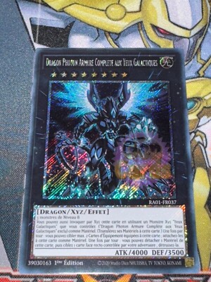 Yu Gi Oh DRAGON PHOTON CARD FULL ARMOR WITH GALACTIC EYES RA01-FR037 1st-image