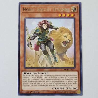 Noble Knight Iyvanne - MP19-EN222 - NM/VLP - Rare - 1st ed - Yugioh-image