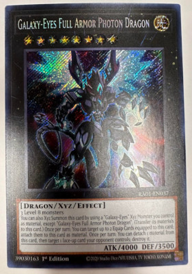 Yugioh! - Galaxy-Eyes Full Armor Photon Dragon- Secret Rare - RA01-EN037 - NM/M-image
