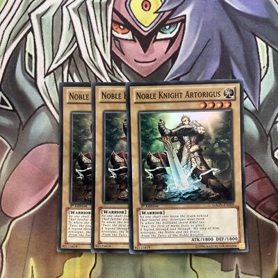 GAOV-EN000 x3 Noble Knight Artorigus Super Rare Excellent Condition Yugioh-image