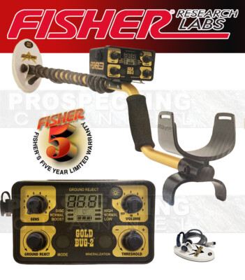 Fisher GOLD BUG 2 Metal Detector COMBO 6.5