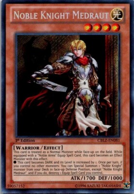 Noble Knight Medraut CBLZ-EN081 1st Edition Holo Yugioh LP-image