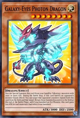 Yugioh Galaxy-Eyes Photon Dragon Chibi Artwork BLMM-EN007 Secret Rare NM Presale-image