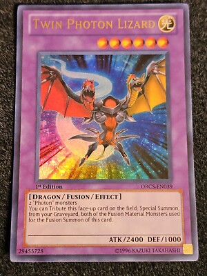 Yugioh Twin Photon Lizard ORCS-EN039 1st Ultra Rare Lightly Played-image