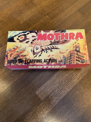 Billiken Shokai Tin Wind-Up Toy Godzilla Mothra Friction W/BOX F/S FEDEX 3-image