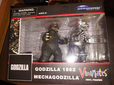 DIAMOND SELECT TOYS VINIMATES GODZILLA 1962 MECHAGODZILLA 2 PACK MIB-image