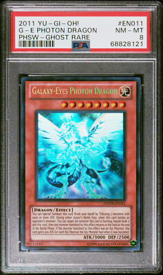 YUGIOH PHSW-EN011 GALAXY-EYES PHOTON DRAGON GHOST RARE PSA 8 NM-MINT #68828121-image