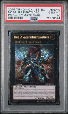 PSA 10 YuGiOh #62: GALAXY-EYES PRIME PHOTON DRAGON 1st Edition Ultimate Rare-image