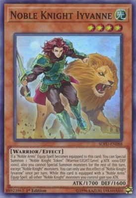 1 x Noble Knight Iyvanne - SOFU-EN088 - Super Rare - 1st Edition Near Mint, Engl-image