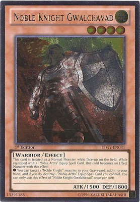 Yu-Gi-Oh Card - LTGY-EN081 - NOBLE KNIGHT GWALCHAVAD (ultimate rare holo) - NM/M-image