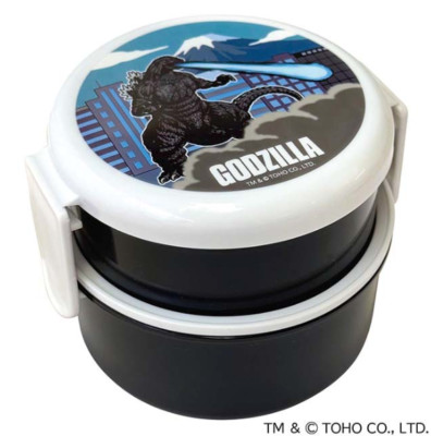 Godzilla Round Lunch Box 2 Tier TOHO Godzilla Store Japan Limited Monster Kaiju-image