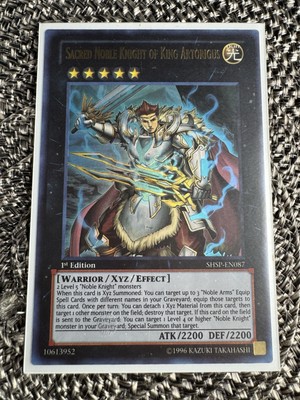 YUGIOH SACRED NOBLE KNIGHT OF KING ARTORIGUS SHSP-EN087 1ST ULTRA (NM)-image