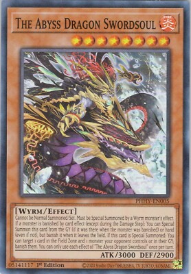 The Abyss Dragon Swordsoul NM 1st PHHY Photon Hypernova Yugioh-image