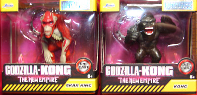 KING KONG & SKAR KING  Jada Metalfigs Key Chains Godzilla X Kong The New Empire-image