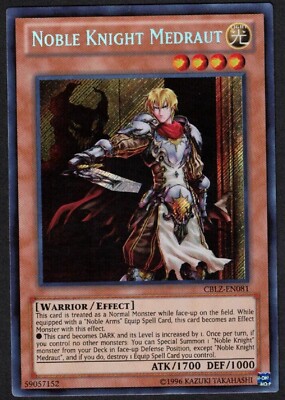 Yugioh Noble Knight Medraut CBLZ-EN081 Secret Rare Unlim - VLP-image