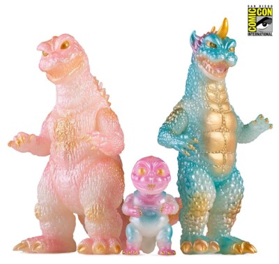 SDCC 2024 Mondo All Monsters Attack Soft Vinyl Figure Set - Cherry Blossom GITD-image