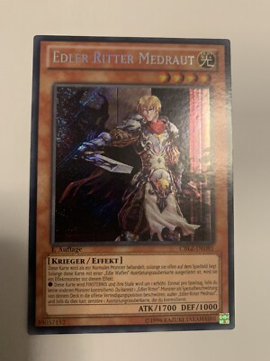 yugioh  Noble Knight Medraut Cblz-en081 Secret rare german misprint hot!-image
