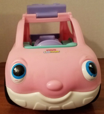 Fisher Price Little People Pink Mini Van Car with Sound and Music used -image