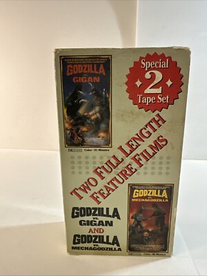 2 Godzilla Special Tape Set. Vs. Gigan and Vs. Mechagodzilla VHS VCR Horror-image