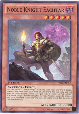 Yu-Gi-Oh Card - PRIO-EN082 - NOBLE KNIGHT EACHTAR (super rare holo)  - NM/Mint-image