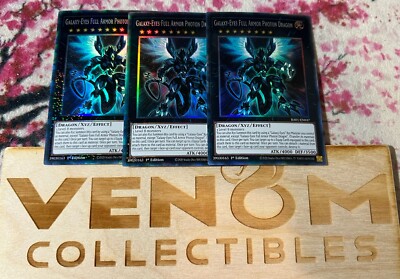 3x (M/NM) *EURO* Galaxy-Eyes Full Armor Photon Dragon RA01-EN037 Collector Rare -image