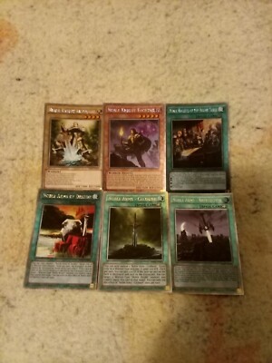YU-GI-OH! 6 Noble Knights of the Round Table Cards Limited Edition Platinum Rare-image