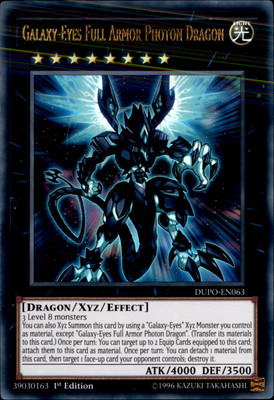 1st ed Galaxy-Eyes Full Armor Photon Dragon ultra rare DUPO-EN063 Yugioh-image