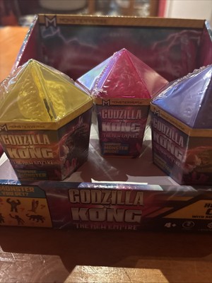 Lot of 3 Godzilla X Kong: The New Empire Hollow Earth Crystal NEW W/Display Box-image