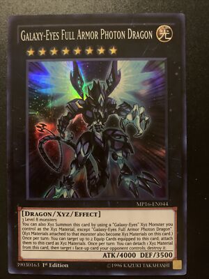 Yugioh! Galaxy-Eyes Full Armor Photon Dragon - MP16-EN044 - Super Rare - 1st Edi-image