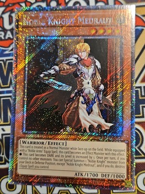 In Hand YUGIOH x1 RA04-EN205 NOBLE KNIGHT MEDRAUT - PLATINUM SECRET RARE 1st ED-image