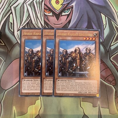 MAGO-EN083 x3 Noble Knight Brothers Rare Excellent Condition Yugioh-image