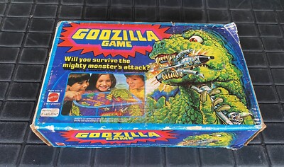 Vintage Rare 1978 Mattell Godzilla Game In Original Box HTF GREAT GRAPHICS-image