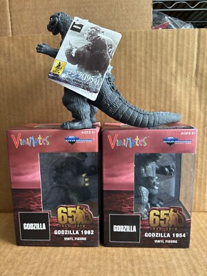 Godzilla Vinyl Figures Diamond Select Vinimates (2) In Sealed Boxes & 6