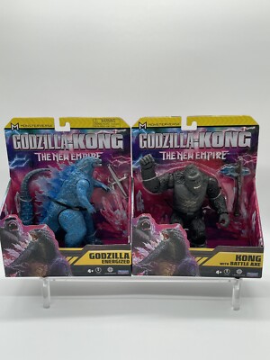 Godzilla x Kong The New Empire GODZILLA ENERGIZED KONG Battle Axe Lot Of 2 2024-image