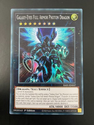 Yugioh Galaxy-Eyes Full Armor Photon Dragon RA01-EN037 Super Rare 1st Ed NM/MINT-image