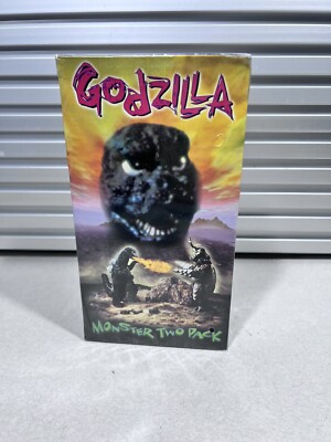 VHS Godzilla Monster 2-Pack King Of The Monsters, Godzilla Vs Megalon,Sealed-image