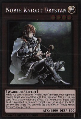 Yu-Gi-Oh! Noble Knight Drystan NKRT-EN008 Platinum Rare Limited Edition NM-image